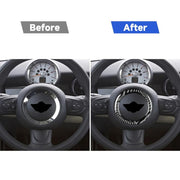 Adesivo decorativo per volante R telaio in fibra di carbonio per BMW MINI R55 / R56 / Countryman R60 / Paceman R61, Steering Wheel R Chassis