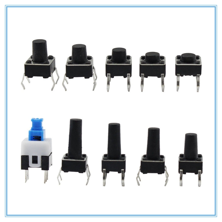 Kit 180 microinterruttori a pulsante tattile in rame