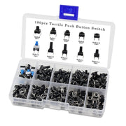 Kit interruttore a pulsante tattile da 180 pezzi Microinterruttore, 180pcs /Set