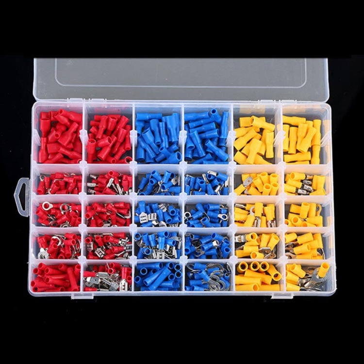 Kit assortimento di connettori a crimpare per terminali elettrici isolati pressati a freddo da 480 pezzi, 480 PCS