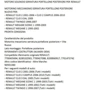 Chiusura centralizzata portellone posteriore 8200102583 7700427088 8200060917 per Renault, For Renault
