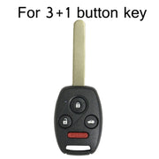 Custodia di ricambio per chiavi auto non embrionali per chiavi HONDA 3 + 1 pulsante, senza batteria, 3+1