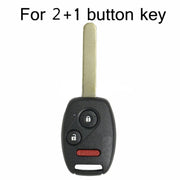Custodia di ricambio per chiavi auto non embrionali per chiavi HONDA 2 + 1 pulsante, senza batteria, 2+1