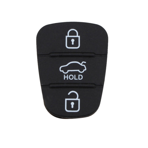 Cuscinetto in silicone di ricambio a 3 pulsanti per guscio chiave auto Hyundai / Kia, senza batteria, For Hyundai / Kia 3 Buttons with Word