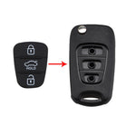 Cuscinetto in silicone 3 pulsanti per chiave auto Hyundai Kia