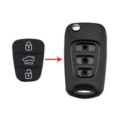 Cuscinetto in silicone di ricambio a 3 pulsanti per guscio chiave auto Hyundai / Kia, senza batteria, For Hyundai / Kia 3 Buttons with Word