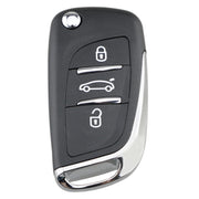 Custodia di ricambio per chiavi auto PEUGEOT a 3 pulsanti con scanalatura e supporto, 3 Buttons with Grooved
