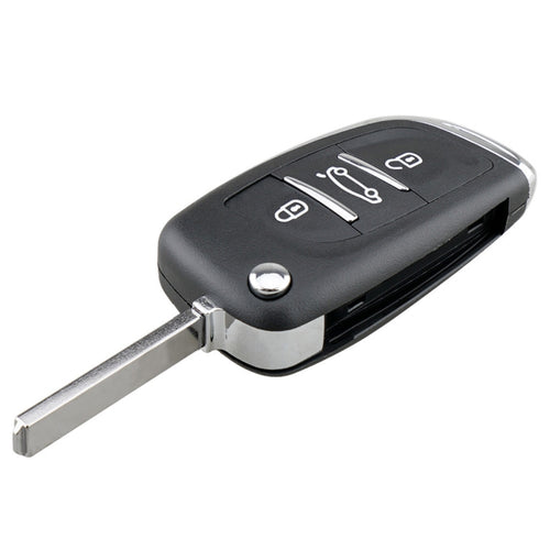 Custodia di ricambio per chiavi auto PEUGEOT a 3 pulsanti con supporto, senza scanalatura, 3 Buttons without Grooved