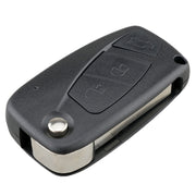 Per chiavi auto FIAT, custodia sostitutiva a 3 pulsanti con supporto laterale per batteria, Black, Blue