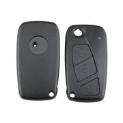 Per chiavi auto FIAT, custodia sostitutiva a 3 pulsanti con supporto laterale per batteria, Black, Blue