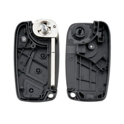 Per chiavi auto FIAT, custodia sostitutiva a 3 pulsanti con supporto laterale per batteria, Black, Blue