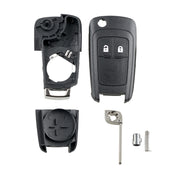 Per le chiavi della macchina Opel, custodia sostitutiva a 2 pulsanti con stelo della chiave pieghevole, 2 Buttons with Foldable Key Blade