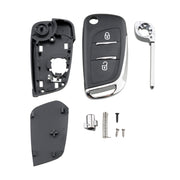 Custodia di ricambio per chiavi auto PEUGEOT a 2 pulsanti con supporto, senza scanalatura, 2 Buttons without Grooved