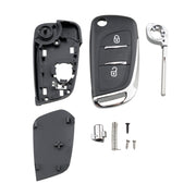 Custodia di ricambio per chiavi auto PEUGEOT a 2 pulsanti con scanalatura e supporto, 2 Buttons with Grooved