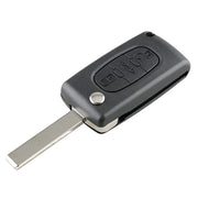 Custodia di ricambio per chiavi auto PEUGEOT a 3 pulsanti con scanalatura, senza supporto, For PEUGEOT