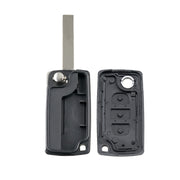Custodia di ricambio per chiavi auto PEUGEOT a 3 pulsanti con scanalatura, senza supporto, For PEUGEOT