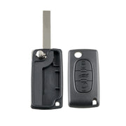 Custodia di ricambio per chiavi auto PEUGEOT a 3 pulsanti con scanalatura, senza supporto, For PEUGEOT