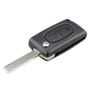 Per chiavi auto PEUGEOT di ricambio, custodia quadrata a 2 pulsanti con scanalatura e supporto, 2 Buttons Square with Grooved
