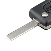 Per chiavi auto PEUGEOT di ricambio, custodia quadrata a 2 pulsanti con scanalatura e supporto, 2 Buttons Square with Grooved