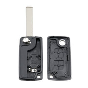 Per chiavi auto PEUGEOT di ricambio, custodia quadrata a 2 pulsanti con scanalatura e supporto, 2 Buttons Square with Grooved
