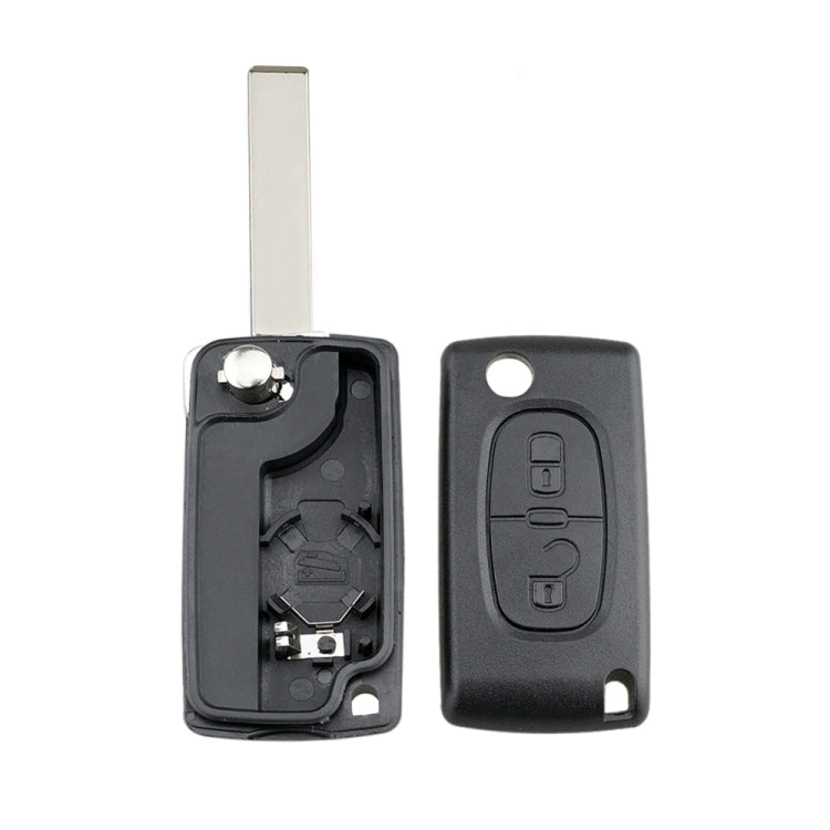 Per chiavi auto PEUGEOT di ricambio, custodia quadrata a 2 pulsanti con scanalatura e supporto, 2 Buttons Square with Grooved