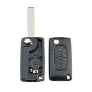 Per chiavi auto PEUGEOT di ricambio, custodia quadrata a 2 pulsanti con scanalatura e supporto, 2 Buttons Square with Grooved