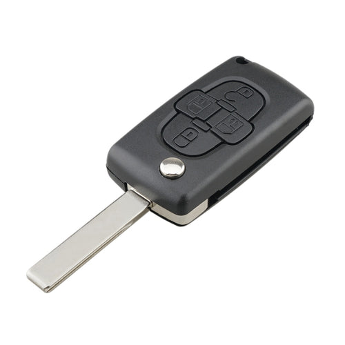 Per CITROEN C8 / PEUGEOT 1007 Chiavi di ricambio per auto a 4 pulsanti con scanalatura, senza supporto, For CITROEN C8 / PEUGEOT 1007