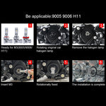 Lampade LED 9005 HB3 H10 6500K 17W 2000LM IP68 per auto