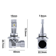 2 PZ M3 9006 / HB4 DC9-32V / 17W / 6500K / 2000LM IP68 Lampade per fari LED per auto, 9006 / HB4