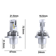 2 lampade per fari LED per auto M3 H4 DC9-32V / 17W / 6500K / 2000LM IP68, H4