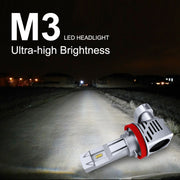 2 PZ M3 H8 / H9 / H11 DC9-32V / 17W / 6500K / 2000LM IP68 Lampade per fari LED per auto, H8 / H9 / H11