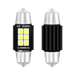 2 PZ 36mm DC12V-24V 3W 6000K 660LM 6LED SMD-3030 Lampada da lettura per auto / Luce targa, 36mm (3W)