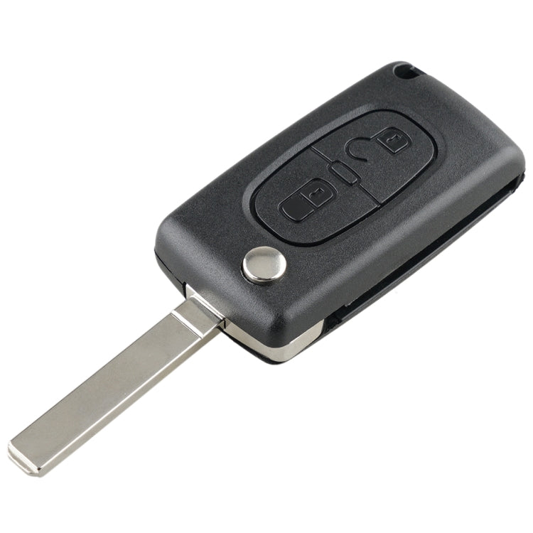 Per chiave auto telecomando intelligente PEUGEOT 2 pulsanti con chip integrato, batteria e supporto, senza scanalatura, frequenza: 433 MHz, 2 Buttons without Grooved