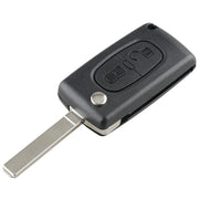 Per chiave auto telecomando intelligente PEUGEOT 2 pulsanti con chip integrato, batteria e supporto, senza scanalatura, frequenza: 433 MHz, 2 Buttons without Grooved