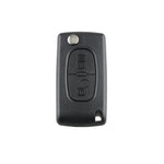 Per chiave auto telecomando intelligente PEUGEOT 2 pulsanti con chip integrato, batteria e supporto, senza scanalatura, frequenza: 433 MHz, 2 Buttons without Grooved