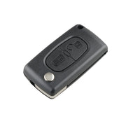 Per chiave auto telecomando intelligente PEUGEOT 2 pulsanti con chip integrato, batteria e supporto, senza scanalatura, frequenza: 433 MHz, 2 Buttons without Grooved