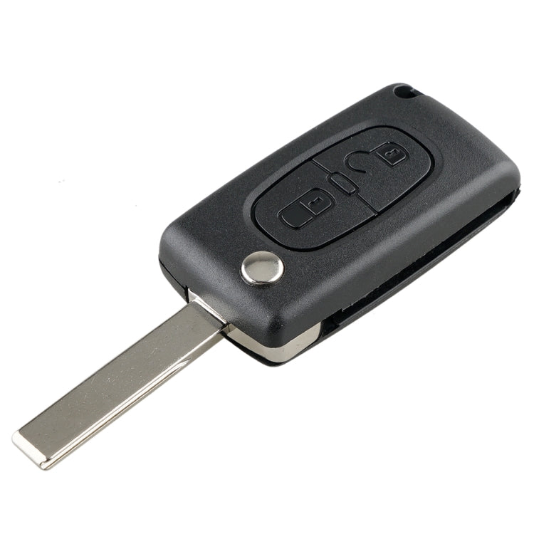 Per chiave auto telecomando intelligente PEUGEOT a 2 pulsanti con chip integrato PCF7961, batteria, supporto, stelo chiave scanalato e segnale ASK, frequenza: 433 MHz, 2 Buttons with Slotted Key Blade