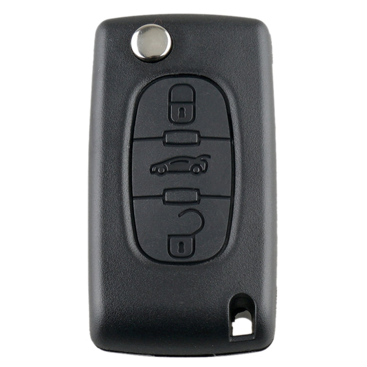 Per chiave auto telecomando intelligente PEUGEOT 3 pulsanti con chip integrato, batteria, supporto e stelo chiave con fessura, frequenza: 433 MHz, 3 Buttons