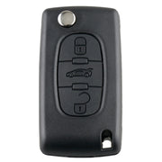 Per chiave auto telecomando intelligente PEUGEOT 3 pulsanti con chip integrato, batteria, supporto e stelo chiave con fessura, frequenza: 433 MHz, 3 Buttons