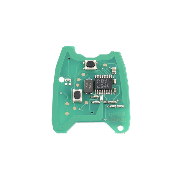 Per PEUGEOT 206 Chiave per auto con telecomando intelligente a 2 pulsanti con chip e batteria integrati, frequenza: 433 MHz, For PEUGEOT 206