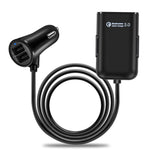 Caricatore auto USB 4 porte con HUB estensibile 1,8 m