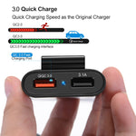 Caricatore auto USB 4 porte con HUB estensibile 1,8 m