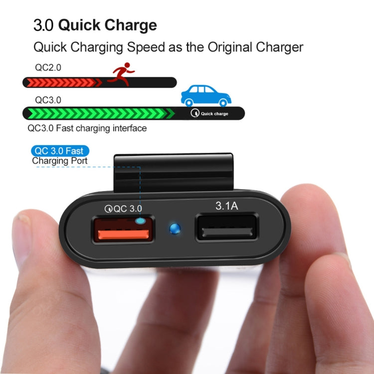 Caricatore auto USB 4 porte con HUB estensibile 1,8 m