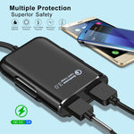 Caricatore auto USB 4 porte con HUB estensibile 1,8 m