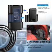 Caricatore da auto USB HMQ-C801 da 1,8 m 8 A max 4 porte con HUB USB estensibile per la ricarica del sedile anteriore e posteriore, HMQ-C801