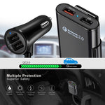 Caricatore auto USB 4 porte con HUB estensibile 1,8 m