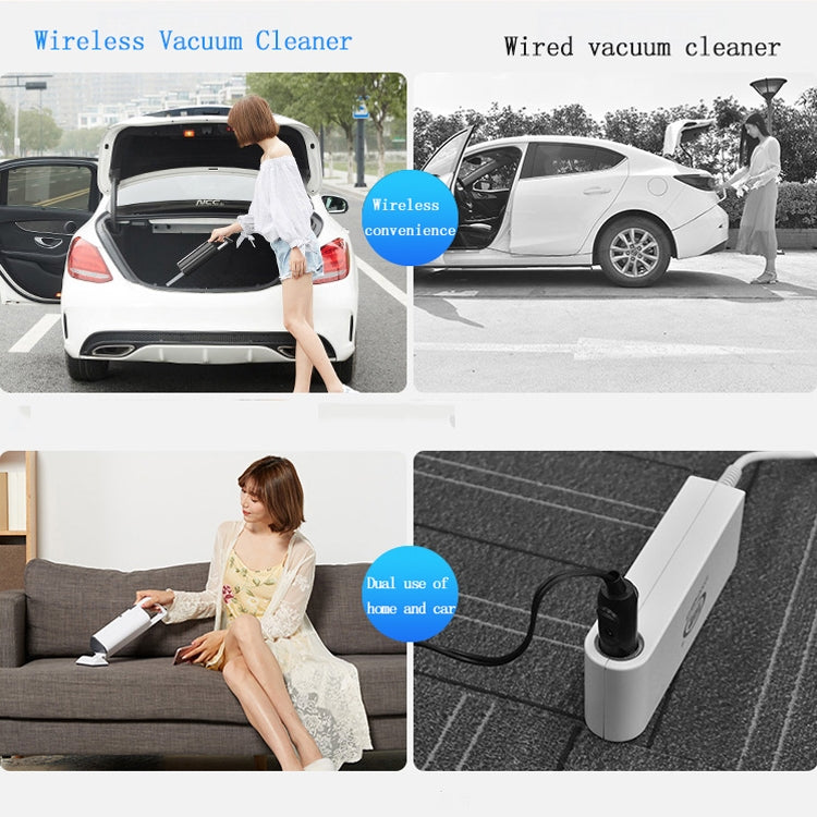 Aspirapolvere potente portatile wireless da 120 W per auto, Wireless (Black), Wireless (White)