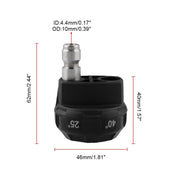 Ugello multiforo multifunzionale 6 in 1 Ugello per lavaggio auto ad alta pressione per idropulitrice, 6-in-1 Multi-hole Nozzle