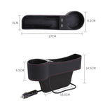 Console portaoggetti laterale per sedile auto in pelle PU