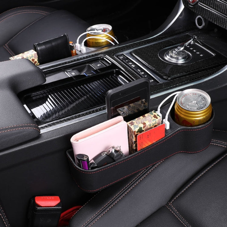 Console portaoggetti laterale per sedile auto in pelle PU